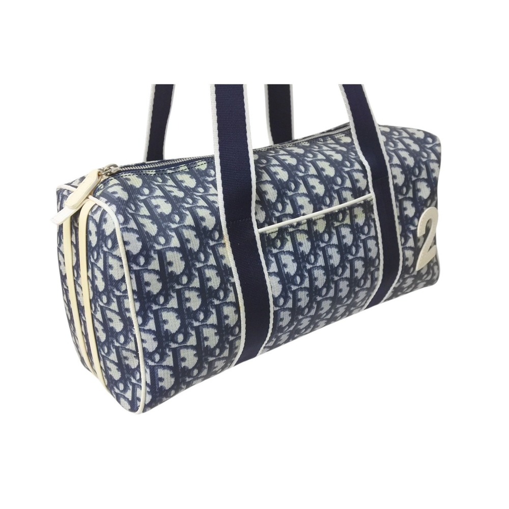 Dior Bag Navy Christian Trotter Blue Boston - Picture 4 of 10